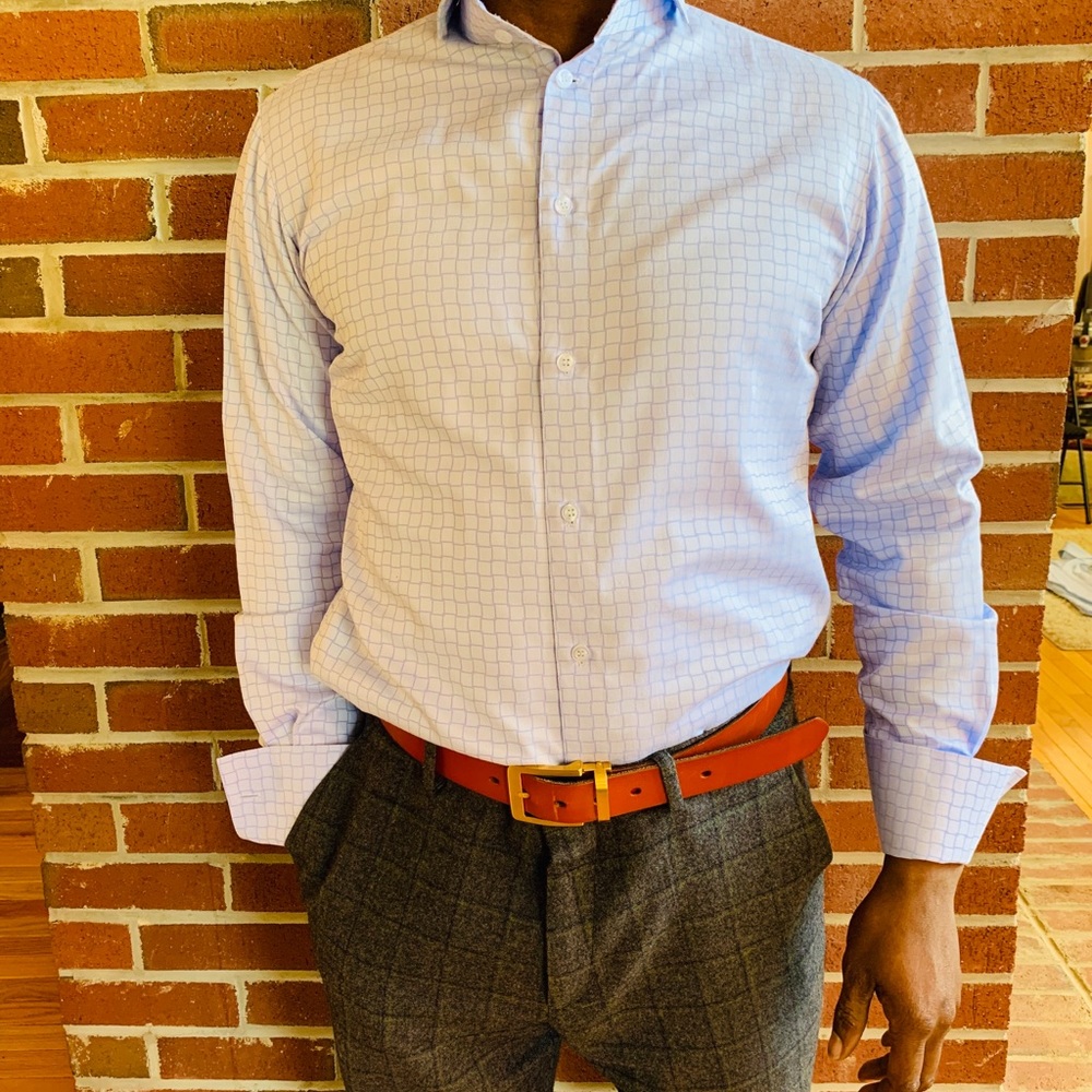 Sky Blue Tailored Long Sleeve Men’s Dress Shirt